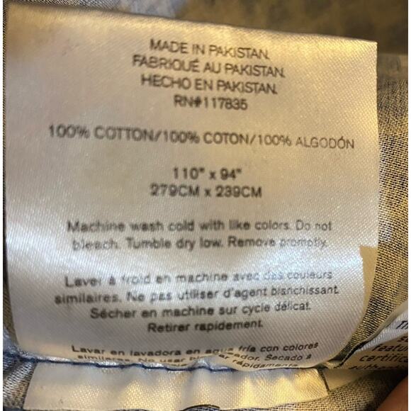 DVF STUDIO Leopard Splash Cotton King Duvet Cover 110"x94" Navy Black White - Picture 5 of 5